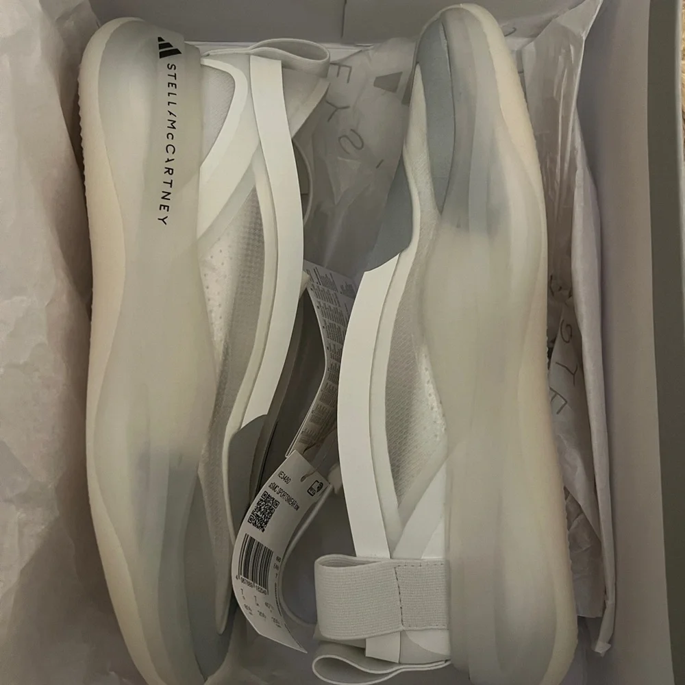 Adidas by Stella McCartney White Gray Sneakers - Picture 3 of 7